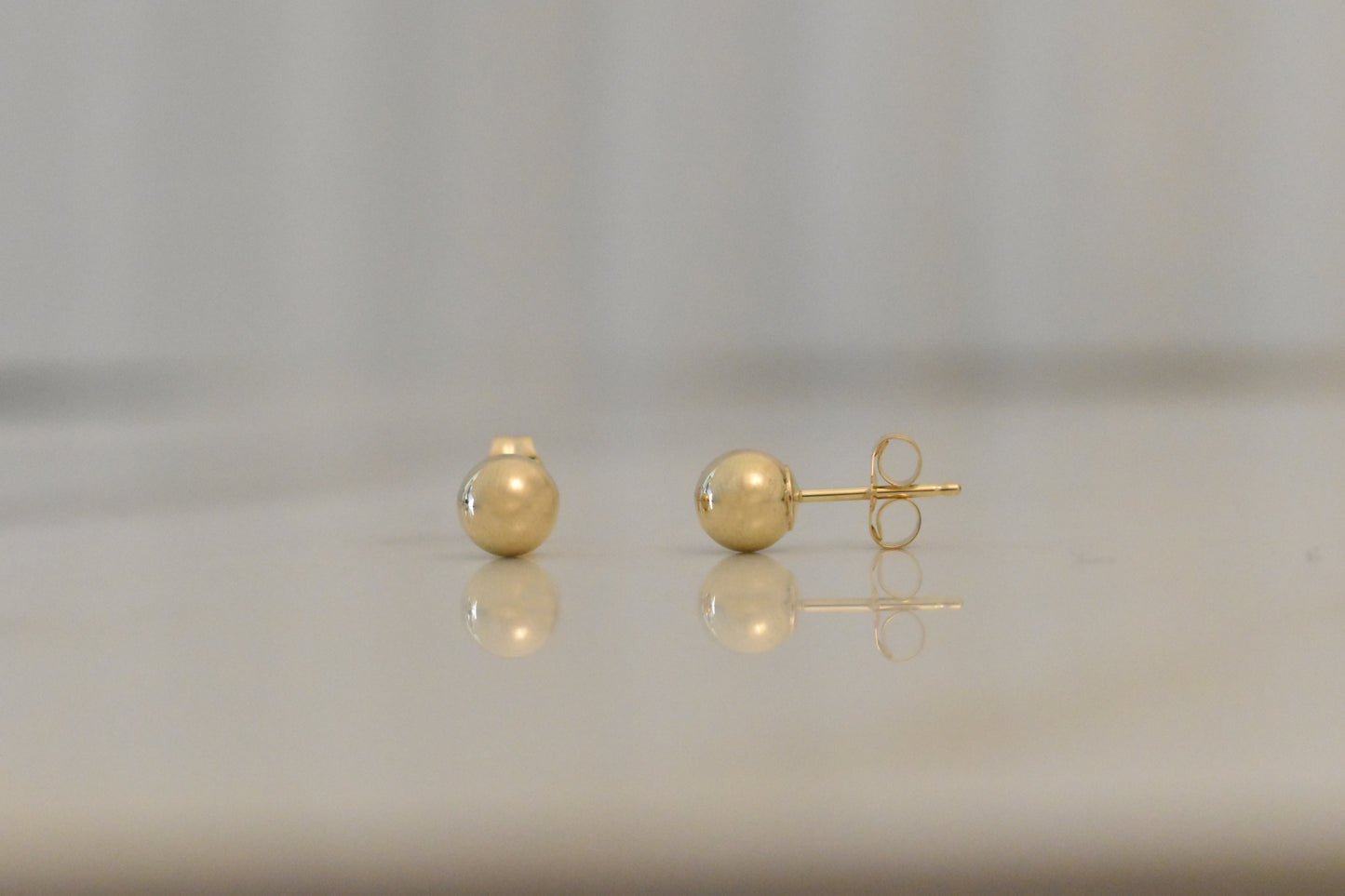 14k Gold Ball Earrings