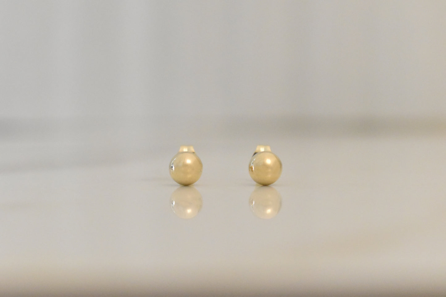 14k Gold Ball Earrings