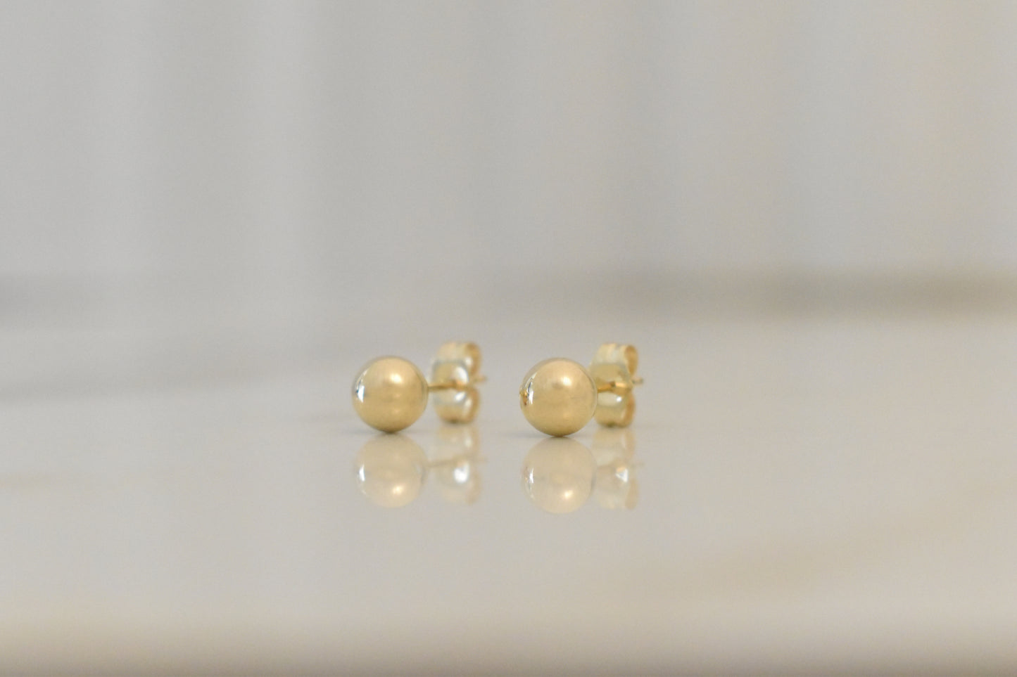 14k Gold Ball Earrings