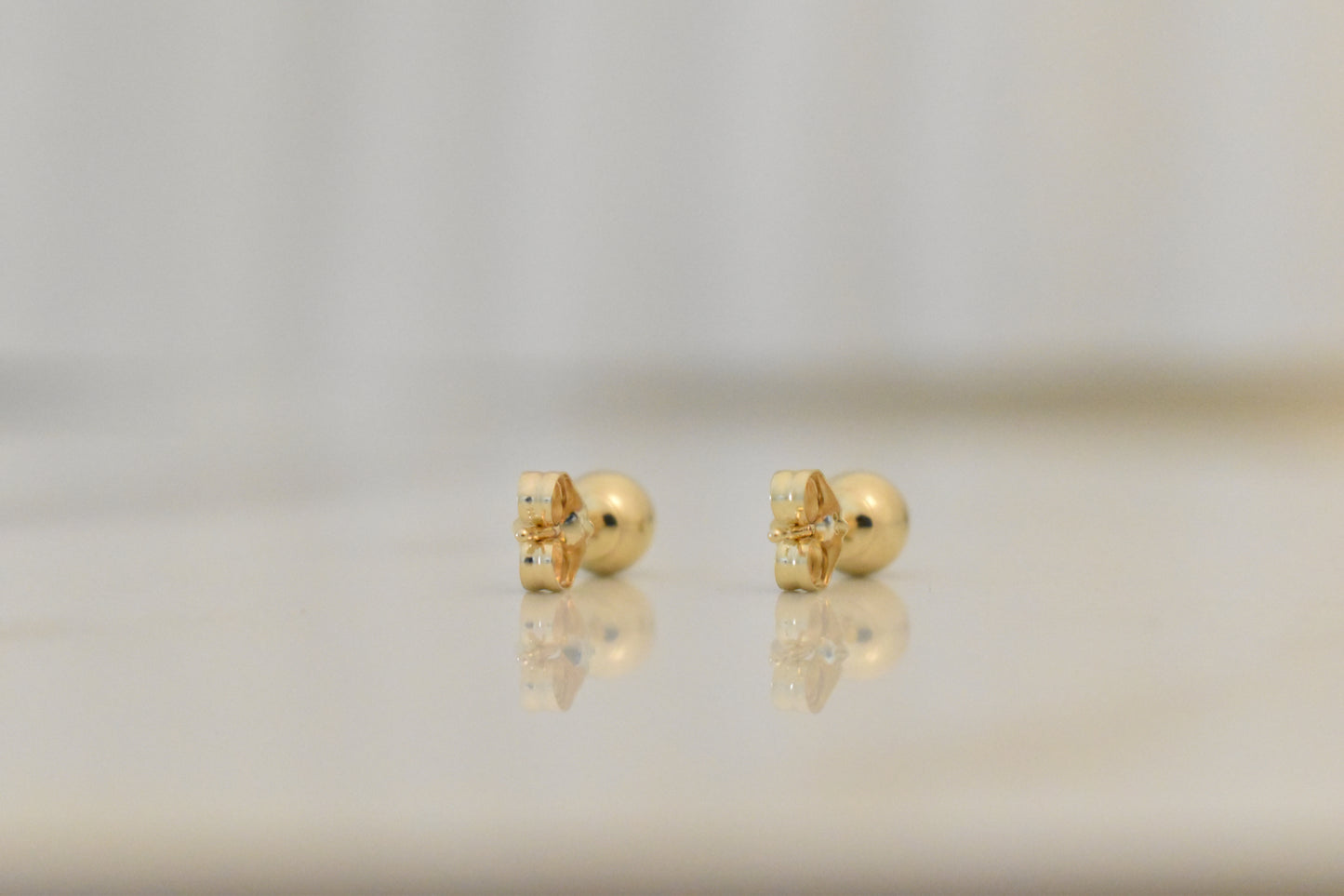 14k Gold Ball Earrings