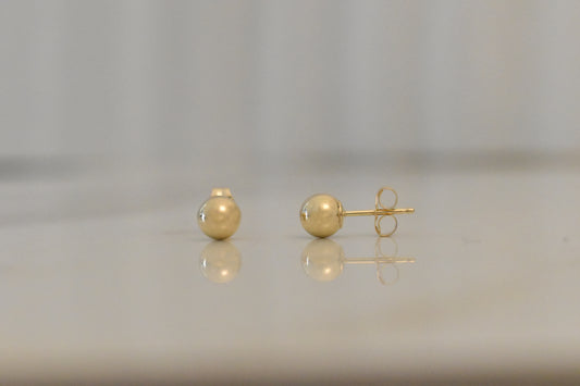 14k Gold Ball Earrings