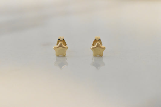 14k Gold Star Earrings