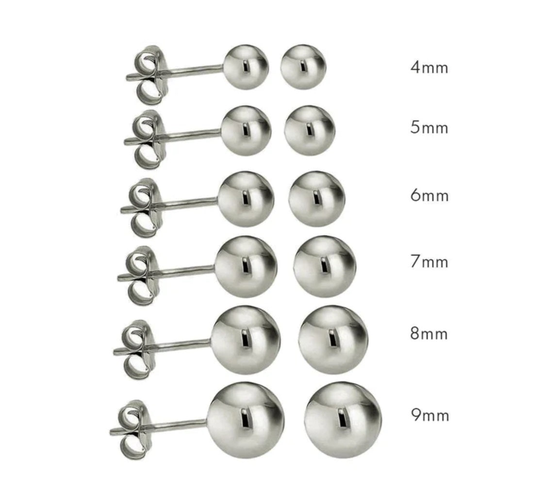 Sterling Silver Ball Earrings